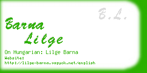 barna lilge business card